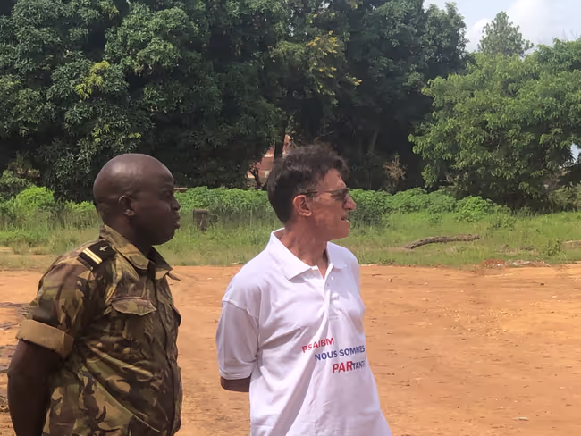 Berberati, Central African Republic, with my friend Pascal Brouillet, 2020